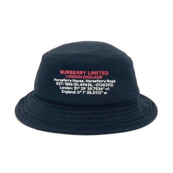 BURBERRY 8050066 logo hat hat bucket hat bob hat hat cotton Black main image 6